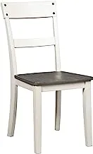 Ashley Homestore Nelling Dining Chair, White/Dark Brown D287-01
