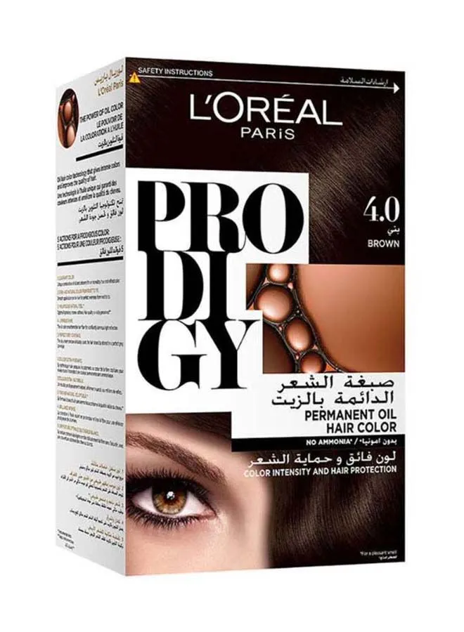 L'OREAL PARIS Prodigy Ammonia Free Hair Color 60g+62ml+60ml 4.0 Brown