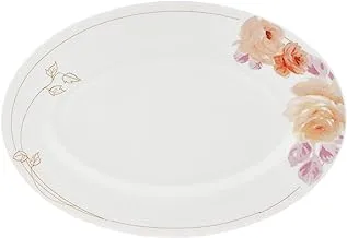 Royalford Opal Ware Oval Plate, 14-Inch Size, White