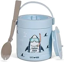 Eazy Kids Super Shark Stainless Steel Insulated Food Jar - Blue(350ml)