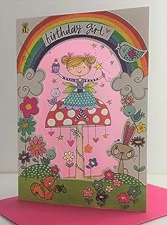 Rachel Ellen Birthday Girl Fairy on Toadstool Card