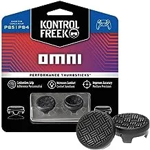 KontrolFreek Omni Black PS5: Advanced Performance Grips for Better Grip, Support & Comfort, Dynamic design for exceptional grip, Low-rise Profile, Wicks away moisture to reduce slip