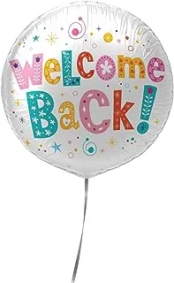 The Balloon Factory 804-090 Welcome Back Balloon, No Helium, 22-Inch Size