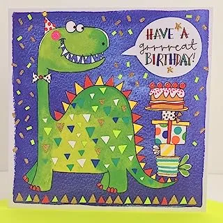Rachel Ellen Dinosaur Birthday Greeting Card