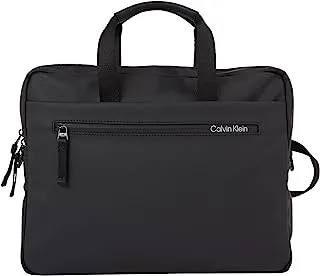 CALVIN KLEIN Men RUBBERIZED SLIM CONV LAPTOP BAG Computer Bag Ck Black Size OS