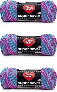 غزل Red Heart Super Saver ، 3 عبوات ، 3 قطع Bonbon Print