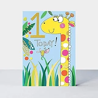 Rachel Ellen Giraffe First Birthday Card