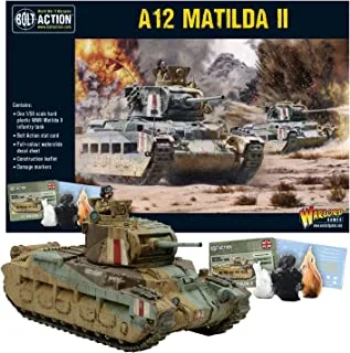 Wargames Delivered Bolt Action Miniatures - Warlord Games A12 Matilda II Infantry British Army Model Tank 28mm Miniatures - WW2 Model Kits, and Tank Model Kit Model Tanks Kits to Build