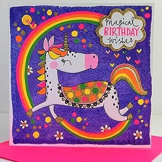 Rachel Ellen Unicorn Birthday Wishes Card for Girls