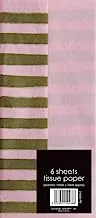 Various Brands Stripe Tissue Paper, Gold and Pink