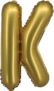 The Balloon Factory Letter K Foil Balloon, No Helium, 34-Inch Size, Gold