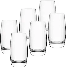 Lucaris Lavish Hi Ball Water Glass 6-Piece Set, 285 ml Capacity, Transparent