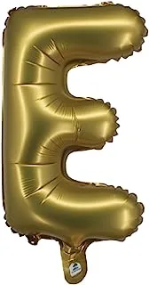 The Balloon Factory Letter E Foil Balloon, No Helium, 34-Inch Size, Gold