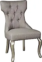 Ashley Homestore Coralayne Dining Chair, Silver/White