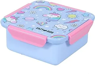 Eazy Kids Unicorn Snack/Lunch Box - Pink