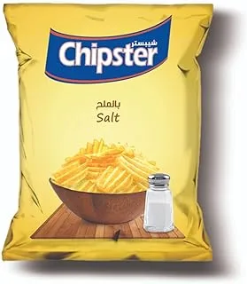 Chipster Wavy Salt Chips, Pack of 24