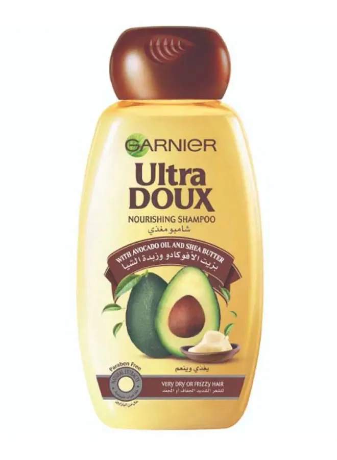 Garnier Ultra Doux Avocado Oil And Shea Butter Nourishing Shampoo White 600ml