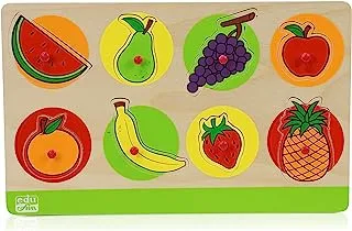 Edu Fun Fruit Matching Plate Insert Boards, 32.5 cm x 20 cm x 1.8 cm Size