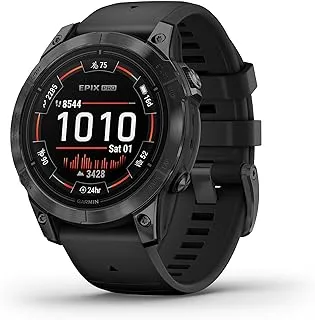 Garmin Epix Pro (Gen 2) Standard Edition Smartwatch with Silicone Band, 47 mm Case, Slate Gray/Black