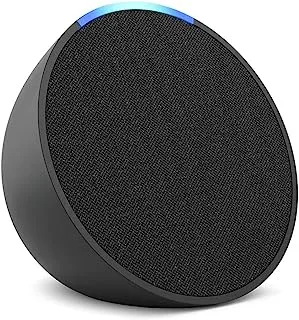 Echo Pop | Full sound compact Wi-Fi & Bluetooth smart speaker with Alexa | Use your voice to control smart home devices, play the Quran or music, and more (speaks English & Khaleeji) | Charcoal