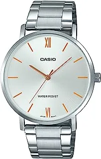 Casio Mens Quartz Watch, Analog Display and Stainless Steel Strap MTP-VT01D-7BUDF
