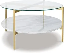 Ashley Homestore Wynora Coffee Table, White/Gold