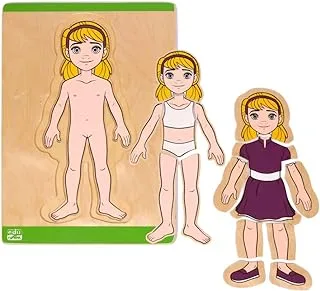 Edufun Building Up Girl Body Parts Puzzle - 3 Layers