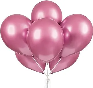 Unique Latex Platinum Balloons Set, 6 Piece, Pink
