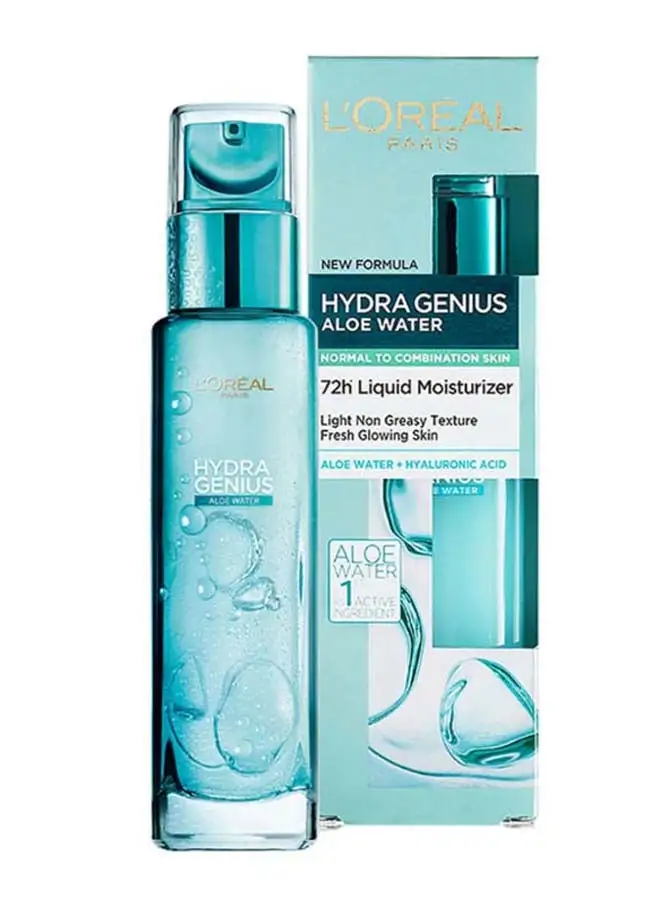 L'OREAL PARIS L'Oréal Paris Hydra Genius Aloe Water 72H Liquid Moisturizer Normal to Combination skin White 70ml