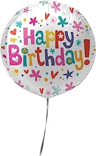 The Balloon Factory 804-069 Happy Birthday To You Latex Balloon Without Helium, 22-Inch Size, White