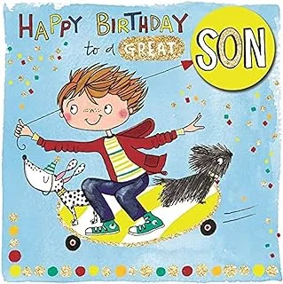 Rachel Ellen Happy Birthday To a Great Son Card for Boys