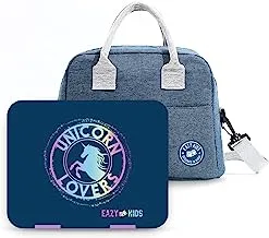 Eazy Kids Bento Box wt Insulated Lunch Bag & Cutter Set -Combo - Unicorn Lovers