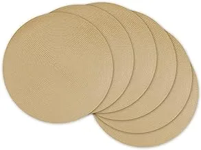 DII Classic Woven Tabletop Collection, Indoor/Outdoor Placemat Set, Round, 15
