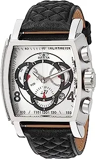 Invicta Men's S1 Rally Stainless Steel Analog Display Quartz Black Leather Strap, Casual Watch, 26 (Model: 27918, 27919, 27920, 27943)