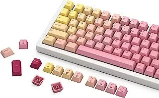 Glorious Grapefruit PBT Keycaps Set (Pink & Yellow) 143 Custom Keycaps, Cherry MX Profile, Pastel, Low-Profile Dye-Sub for Mechanical Gaming Keyboards (60%, TKL, Full Size) Incl Mac Keys (191)