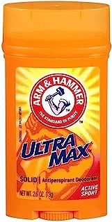 Arm & Hammer Ultra Max Solid Antiperspirant Deodorant Active Sport, 2.6oz