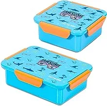 Eazy Kids Lunch Box Set Jawsome-Blue