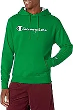 Champion mens Champion Men's Powerblend Fleece Pullover Hoodie, Script Logo Hooded Sweatshirt