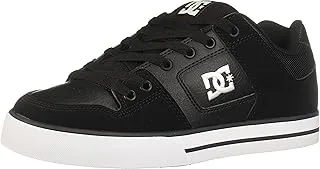 DC Men's Pure Skate Shoe, black/black/white, 9 D D US