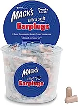 Mack's Ultra Soft Foam Earplugs, 100 Pair - 33dB Highest NRR, Comfortable Ear Plugs for Sleeping, Snoring, Travel, Concerts, Studying and Loud Noise | Made in USA