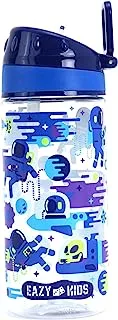 Eazy Kids Tritan Water Bottle w/Carry handle, Astronauts - Blue, 420ml