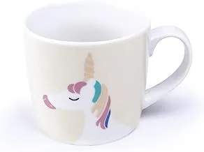 Shallow 330ml Porcelain Ceramic Cup Tea Coffee Mug 8.5x9.5cm Unicorn Design - Pearl Bush Yellow