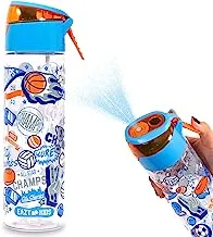 Eazy Kids Tritan Water Bottle w/Spray, Soccer - Blue, 750ml