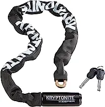 Kryptonite Keeper 785 Bike Chain Lock, 2.8 Feet Long Heavy Duty Anti-Theft Bicycle Chain Lock with Keys for Bike, Motorcycle, Scooter, Bicycle, Door, Gate, Fence