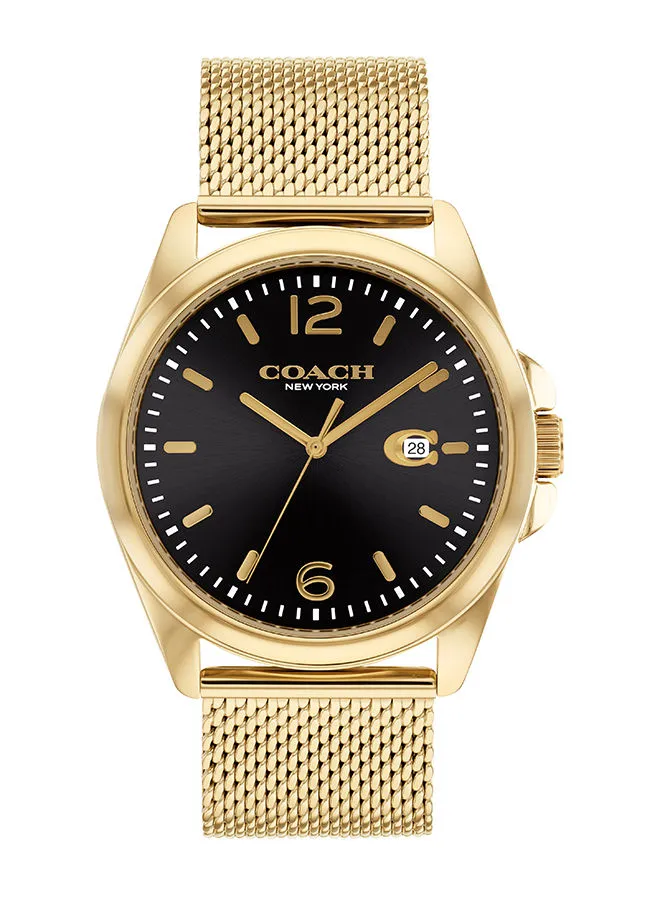 COACH Men Analog Round Shape Stainless Steel Wrist Watch 41 mm