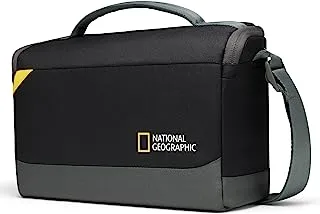 National Geographic Shoulder Bag Medium, Camera Bag for DSLR, Mirrorless with Lenses and Accessories, Tablet Compartments, Adjustable Strap, Ultra-Lightweight, NG E1 2370, Black [Amazon Exclusive]