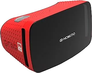 Homido Grab Virtual Reality Headset للهواتف الذكية ، أحمر
