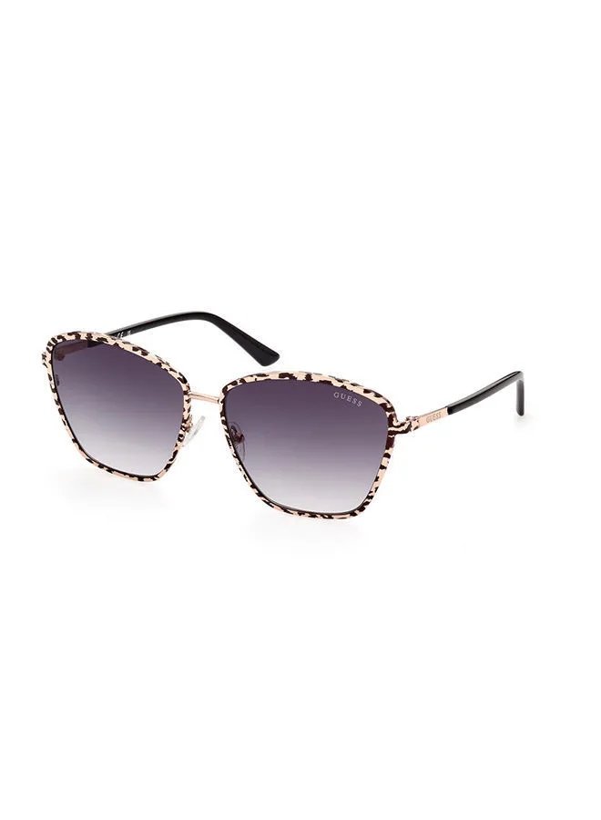 GUESS Women's UV Protection Square Sunglasses - GU784828B60 - Lens Size 60 Mm