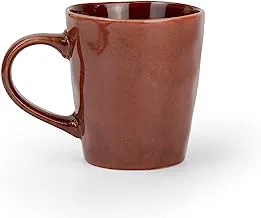 Shallow 380ml Porcelain Ceramic Cup Tea Coffee Mug- Metallic Copper