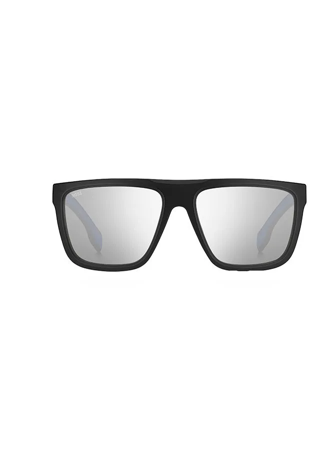 هوغو بوس نظارة شمسية للرجال BOSS 1451/S MTBLKBLUE 59 مقاس العدسة: 59 ملم